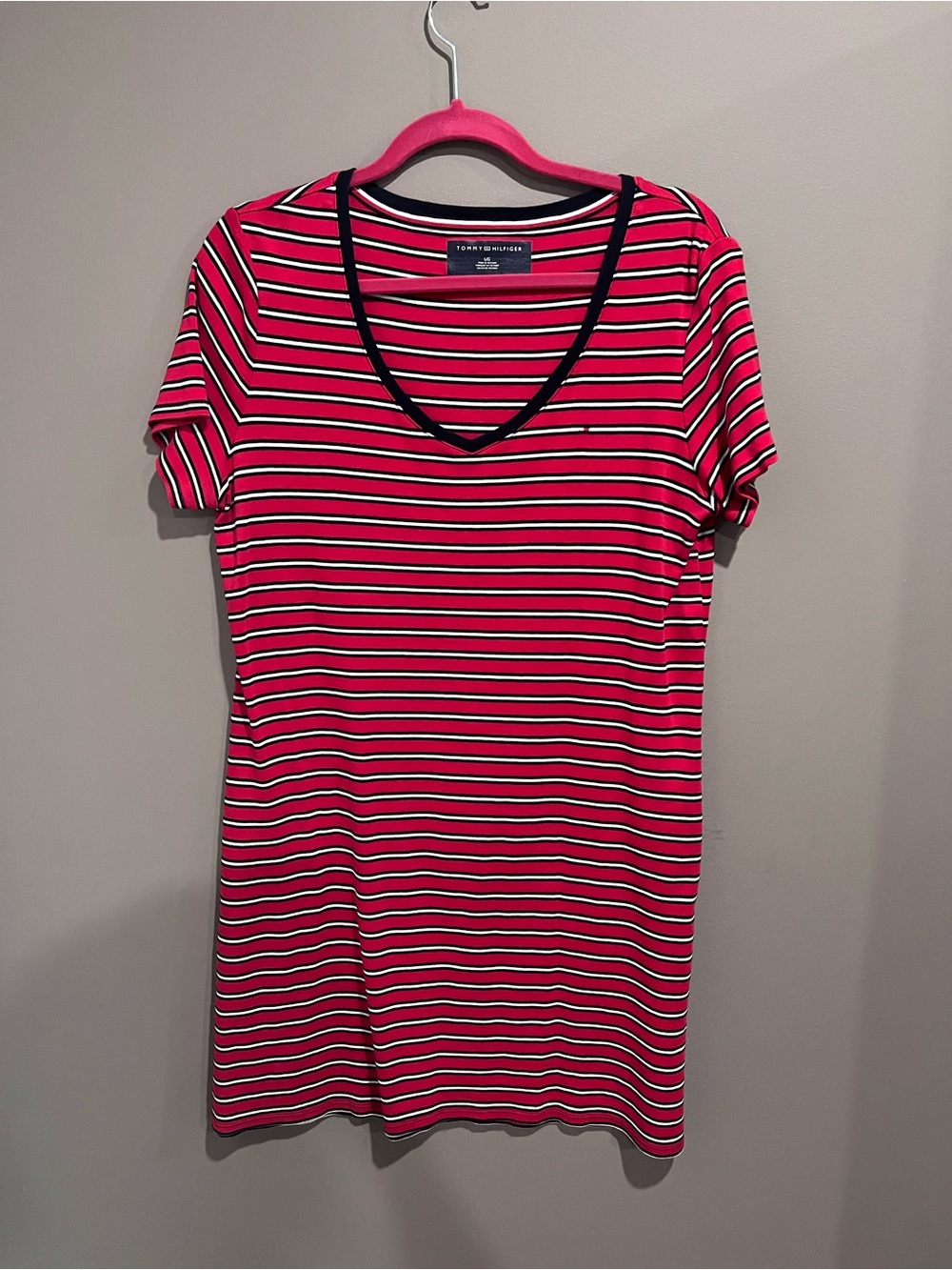 Tommy Hilfiger Red, White & Navy Striped Tee Dress